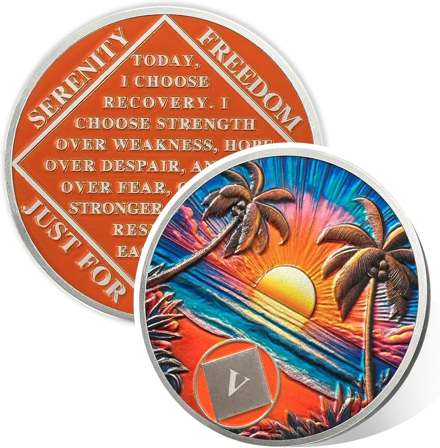 Personalized Beach Sunset NA Recovery Coin mysite