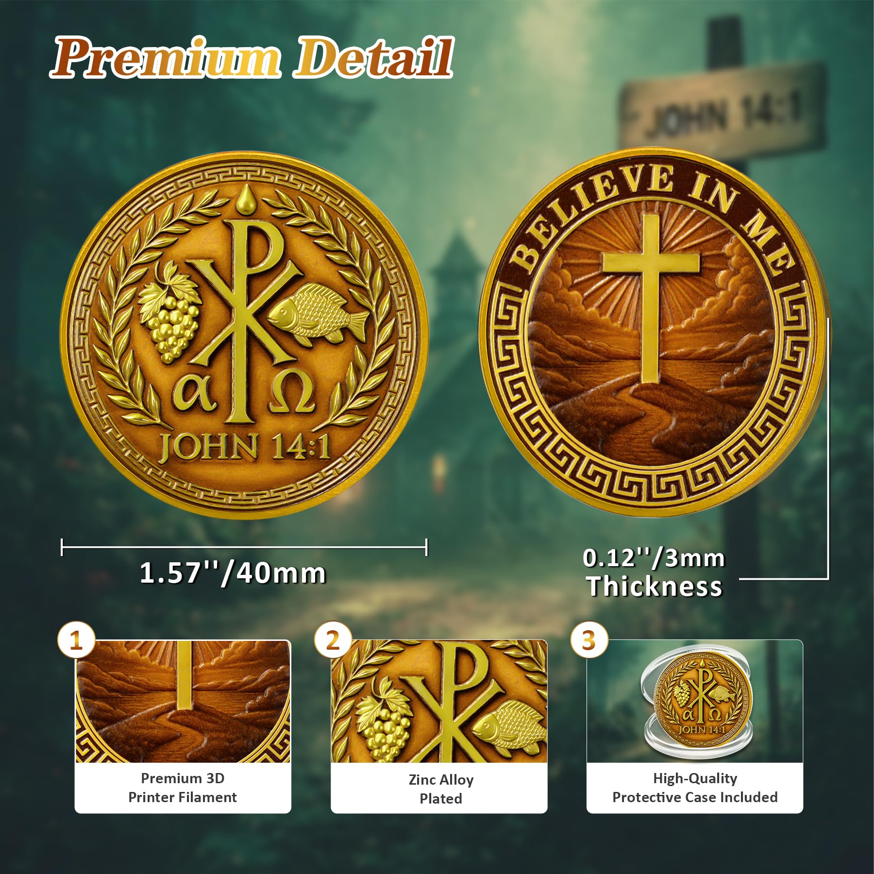 Chi-Rho Christian Challenge Coin mysite