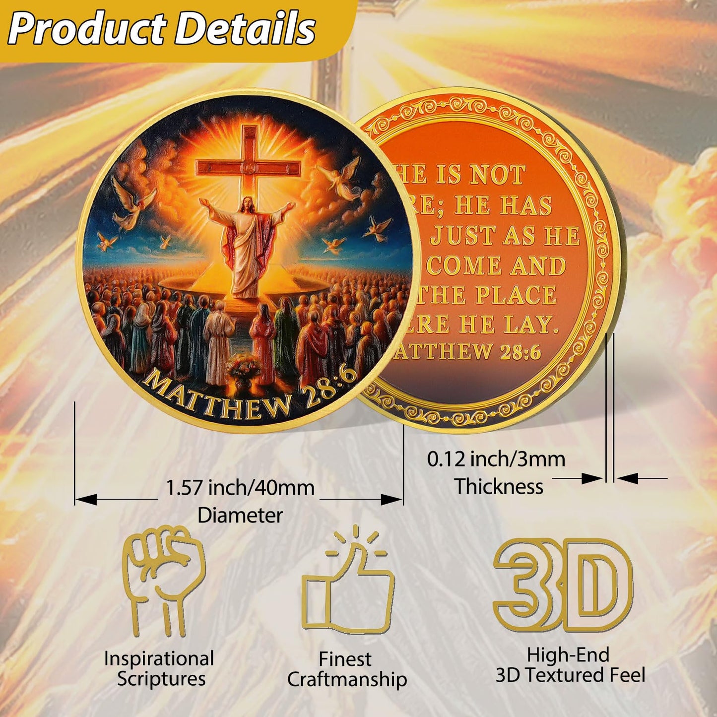 Jesus Resurrection Christian Challenge Coin mysite