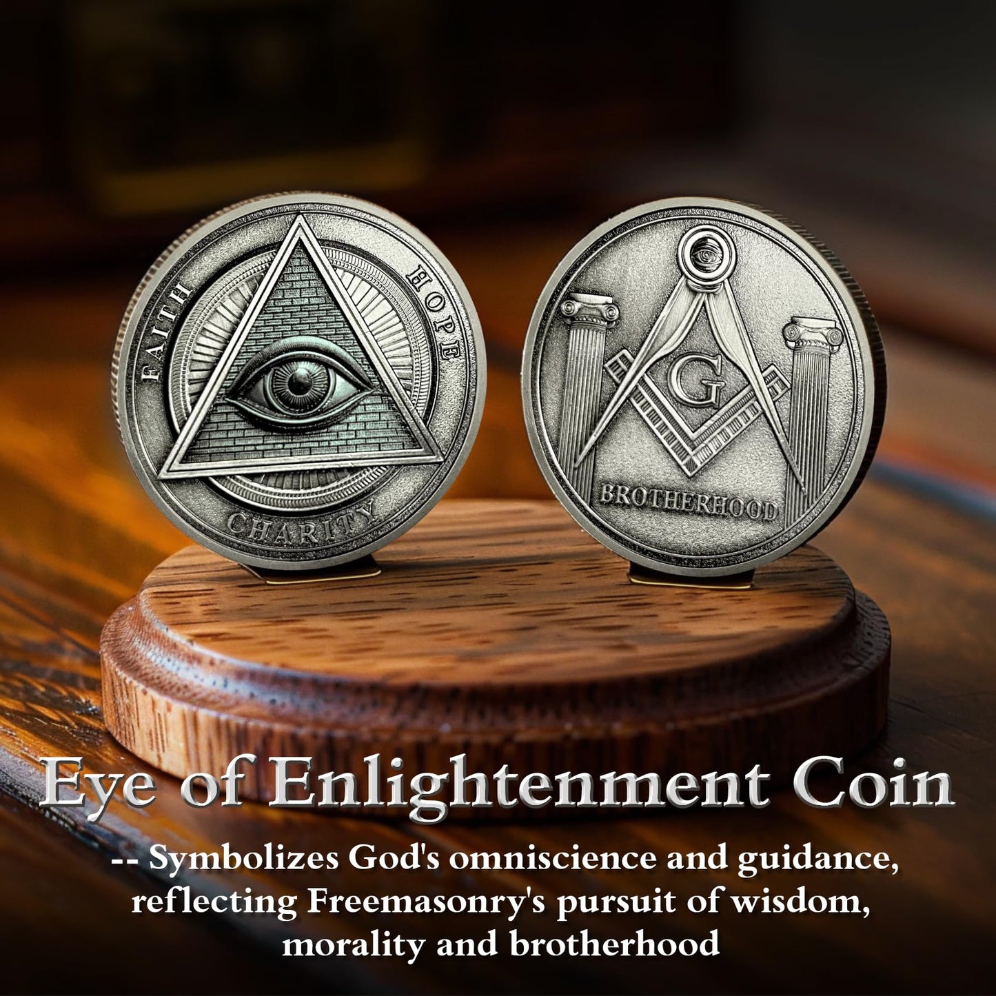 All-Seeing Eye Masonic Challenge Coin mysite