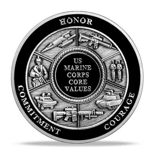 USMC and Its Core Values Patriotic Military Challenge Coin mysite