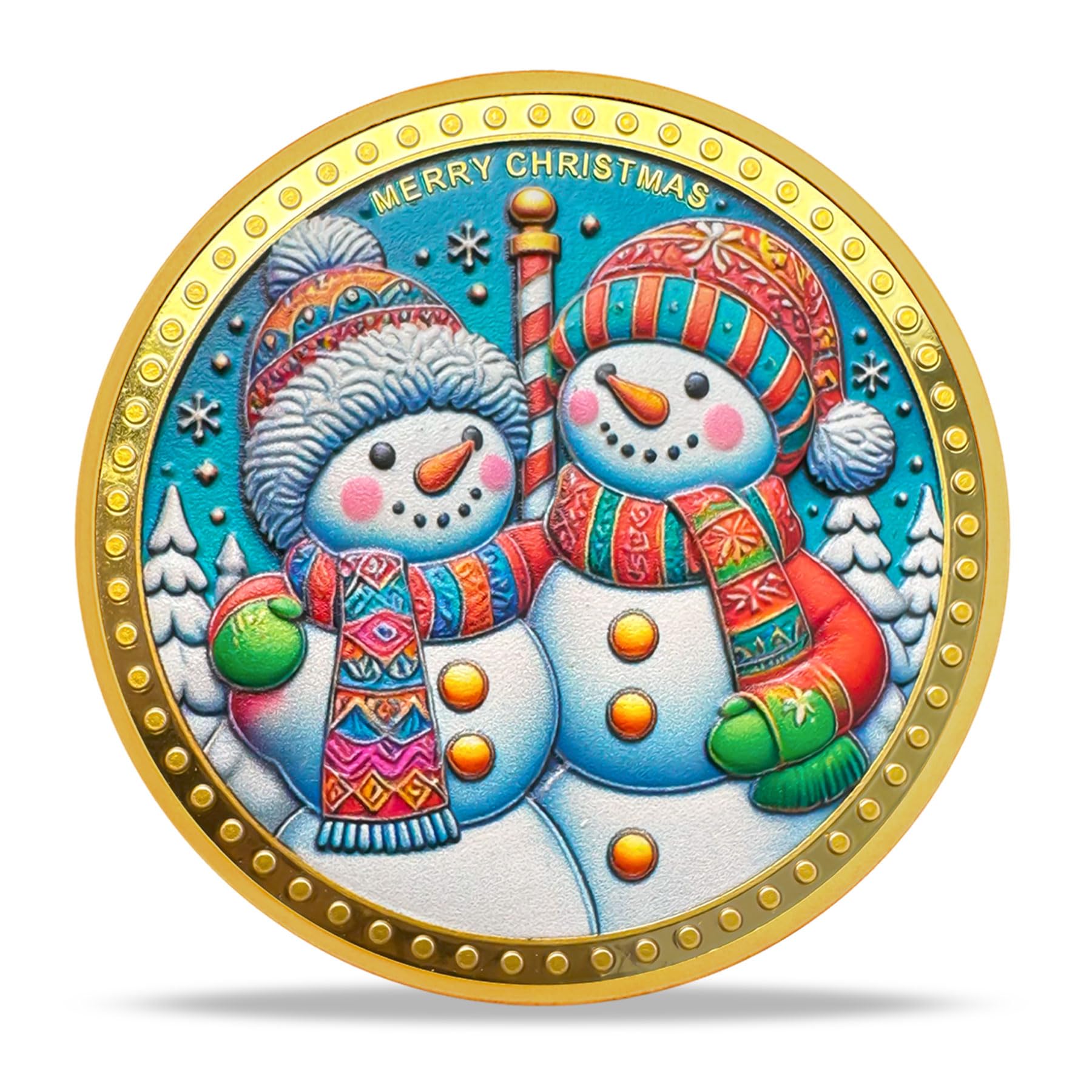 Merry Xmas Challenge Coin Happiness Family Santa Claus Commemorative Coin mysite