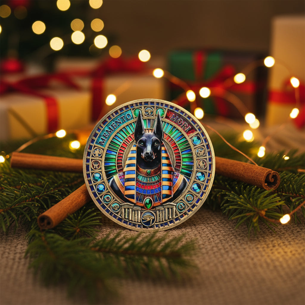 Colorful Anubis Inspirational Symbol of Protection Religious Coin mysite