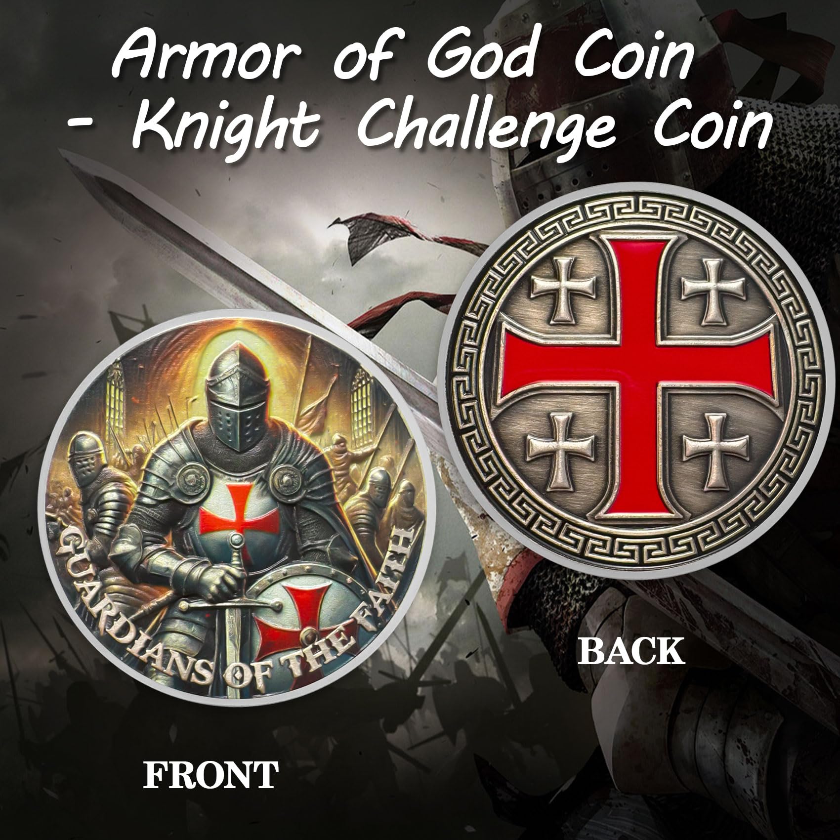 Knights Templar Coin Christian Knight Challenge Coins mysite