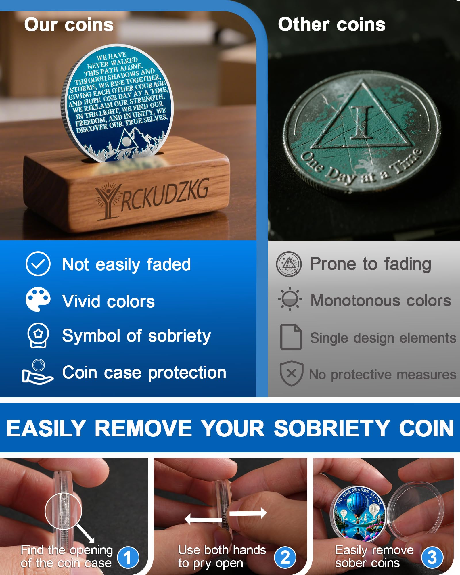 Al-Anon Sobriety Coin | Hot Air Balloon and Inspirational Quotes Design - Recovery Medallion for Self-Care and Spiritual Healing - Sobriety Gift for Family Groups and Alateen YRCKUDZKG