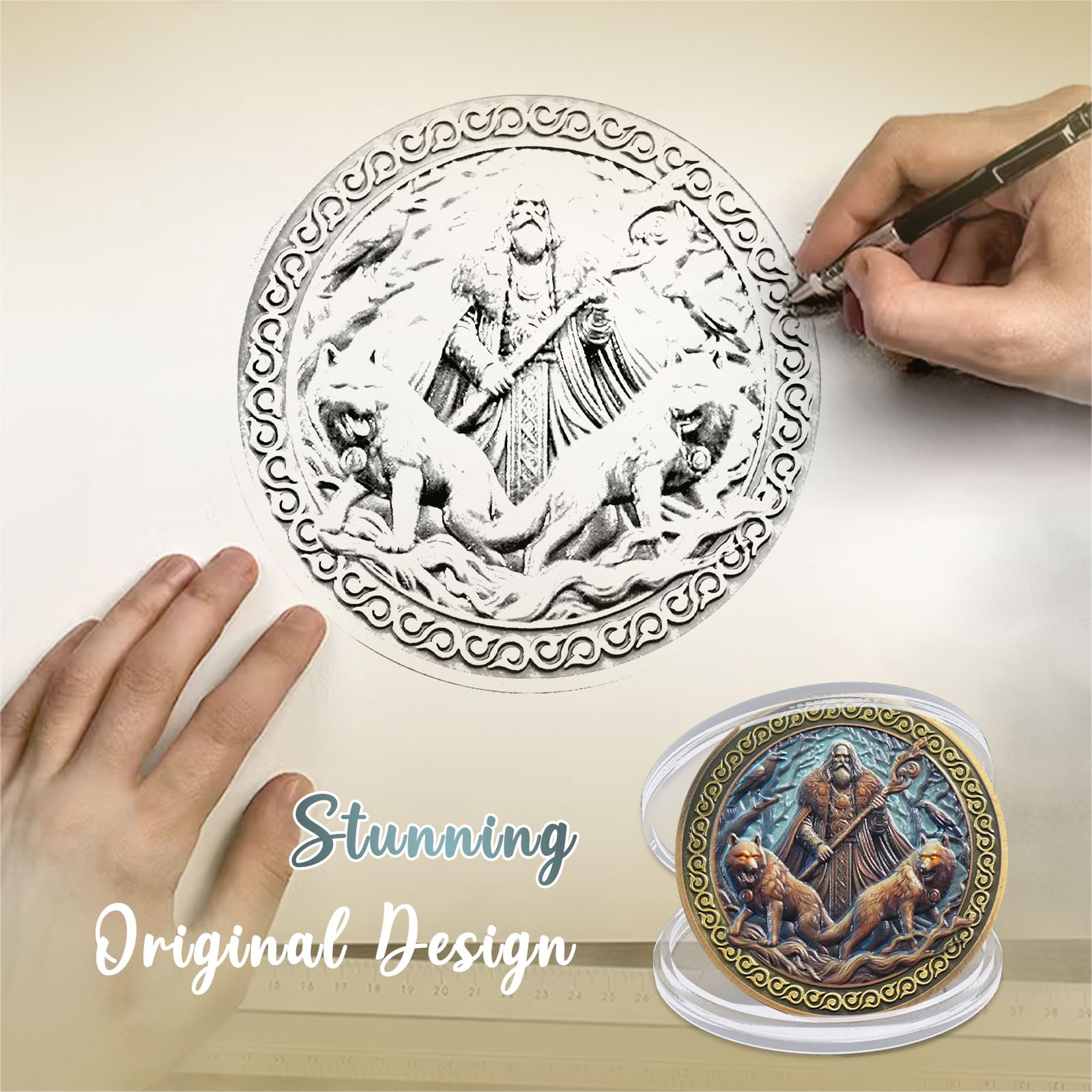 Viking Odin  Longship Coin mysite