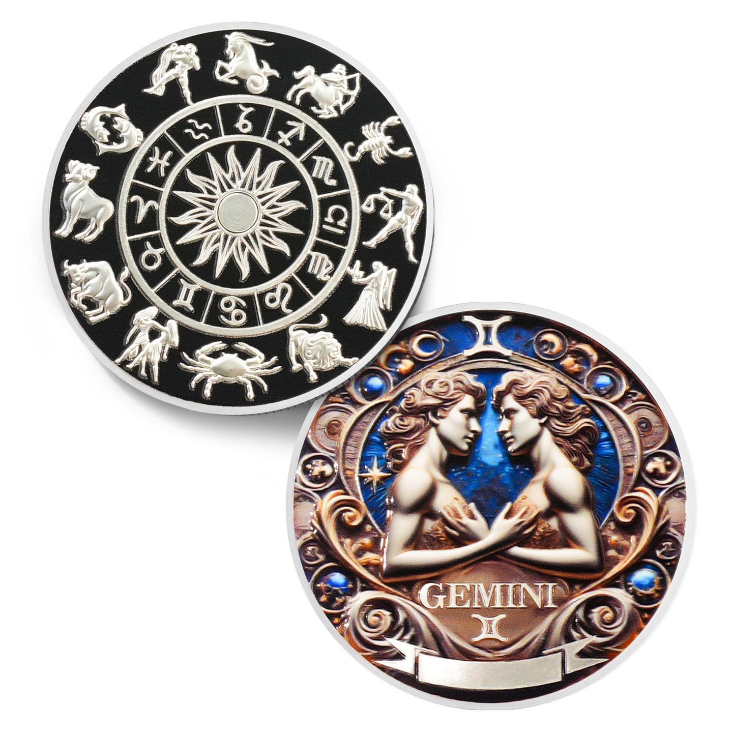 Cool Gemini 12 Zodiac Protective Talisman Challenge Coin mysite