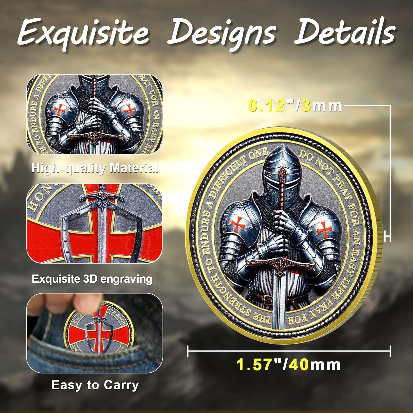 Knights Templar Coin Christian Challenge Coin mysite