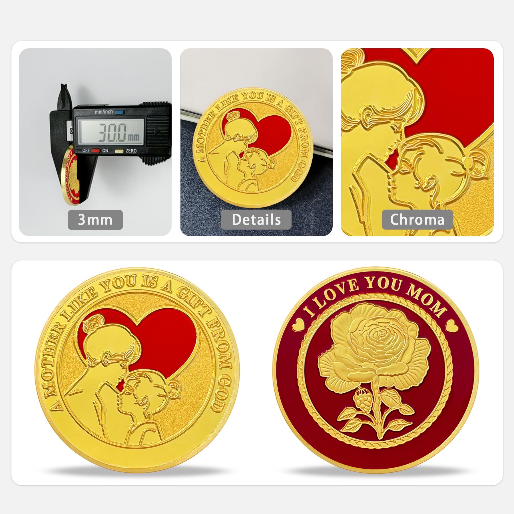 Mother and Daughter Heart Challenge Coin mysite