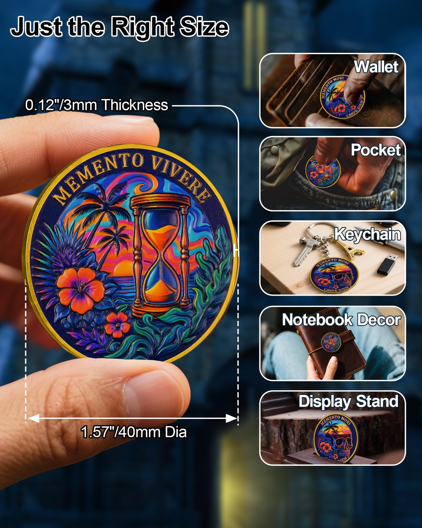 Memento Mori Coin Skull Challenge Coins Carpe Diem Coin mysite