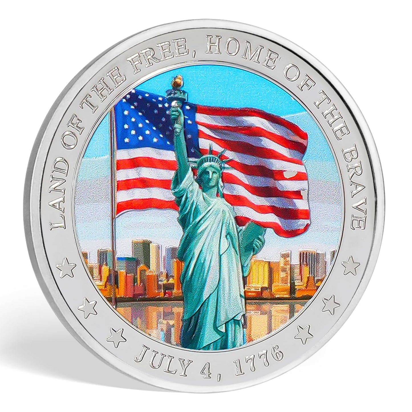 250th Anniversary of America Independence Day Commemorative Coin - 4th of July 1776 Statue of Liberty Military Challenge Coin - Patriotic Gifts for Men Women Veterans Student mysite