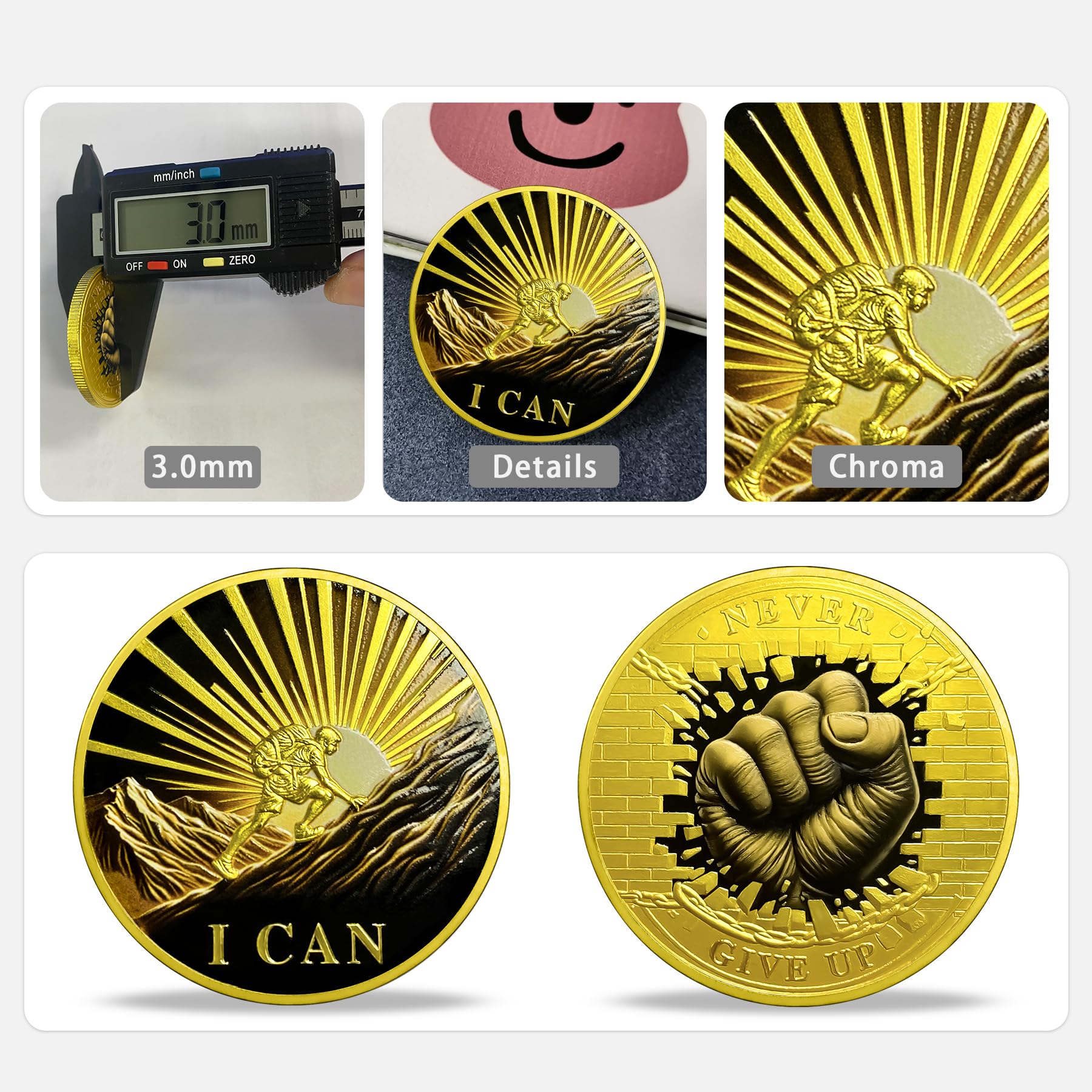 Encouragement Never Give Up Inspirational Coin mysite