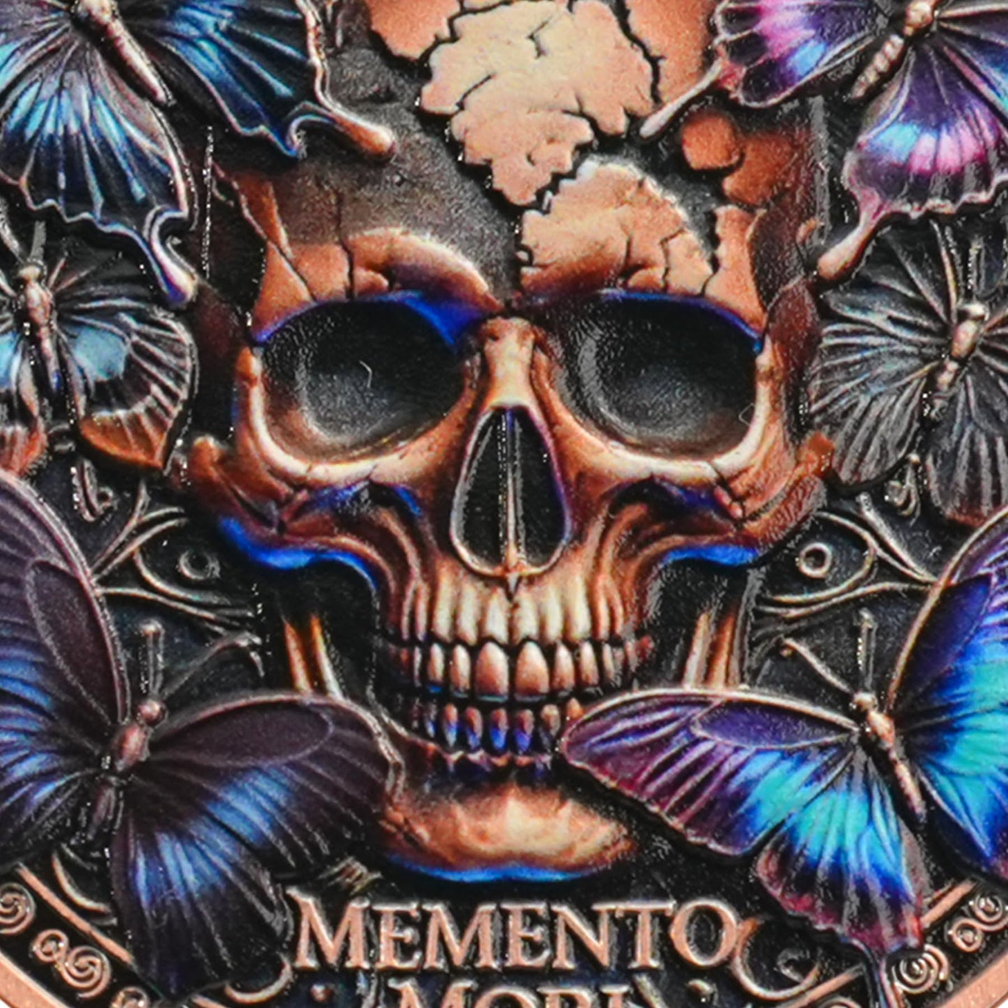 Tempus Fugit Inspirational Stoicism Memento Mori Coin Skull Challenge Coins mysite