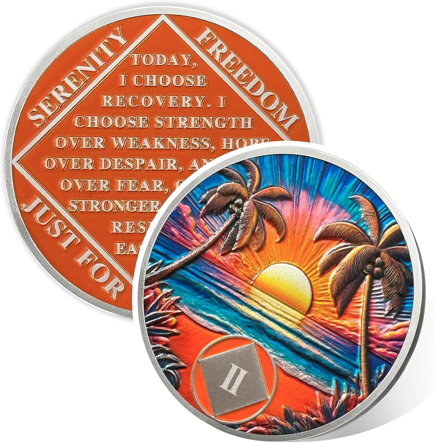 Personalized Beach Sunset NA Recovery Coin mysite