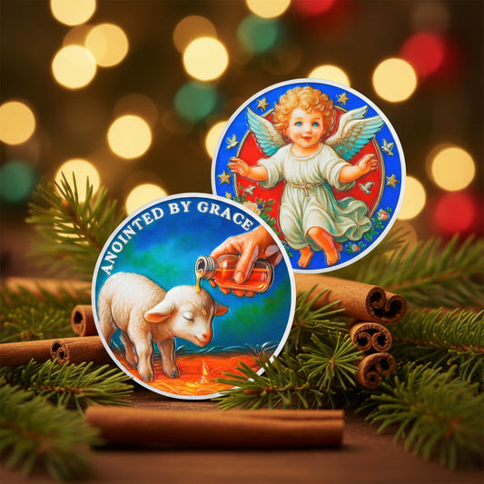 Christian Challenge Coin with Sheep Being Smeared Oil Balm mysite