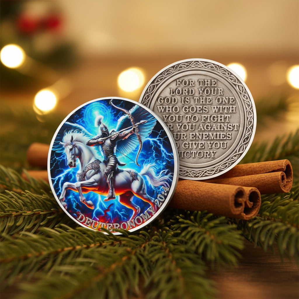Archangel Warrior Victory Deuteronomy Christian Challenge Coin mysite
