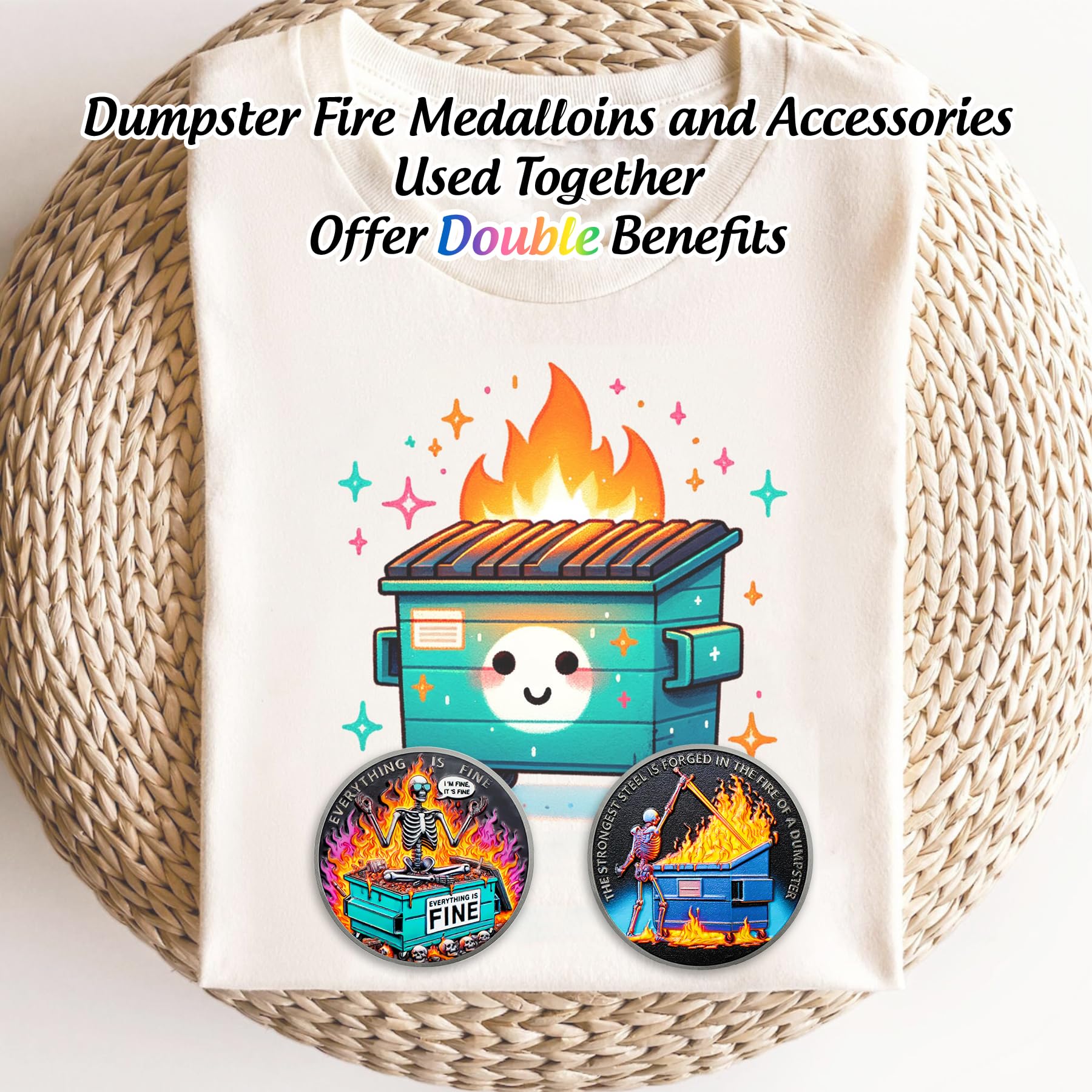 Sunflower Skull Dumpster Fire Challenge Coin mysite