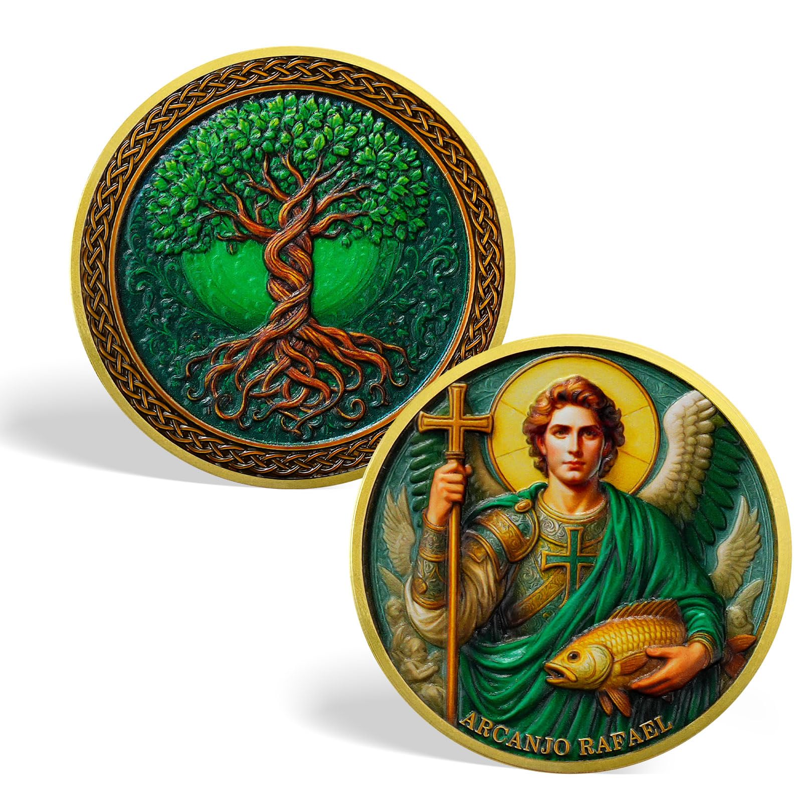 Archangel Raphael Healing Prayer Christian Challenge Coins mysite