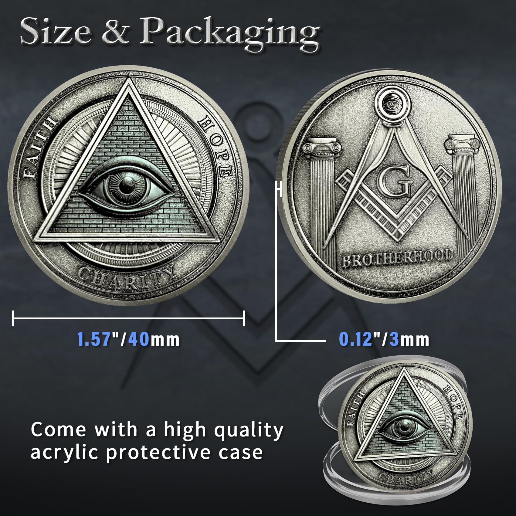All-Seeing Eye Masonic Challenge Coin mysite