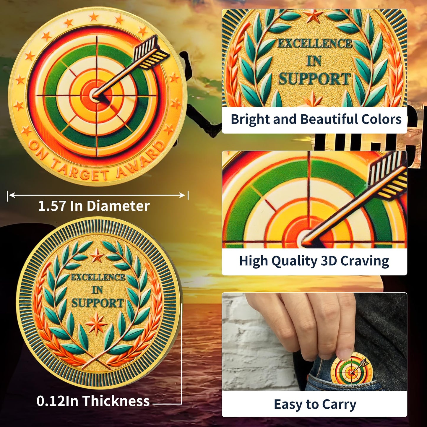 Freemasoner On Target Award Coin Excellence in Support Recognition Coin mysite