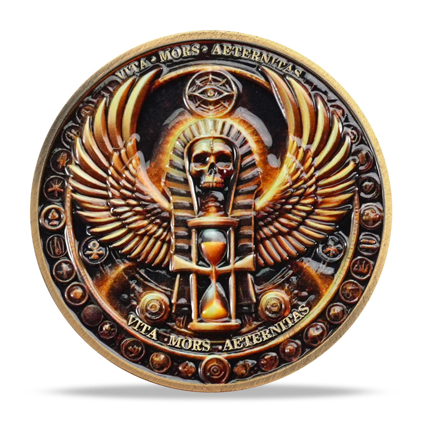Colorful Anubis Inspirational Symbol of Protection Religious Coin mysite