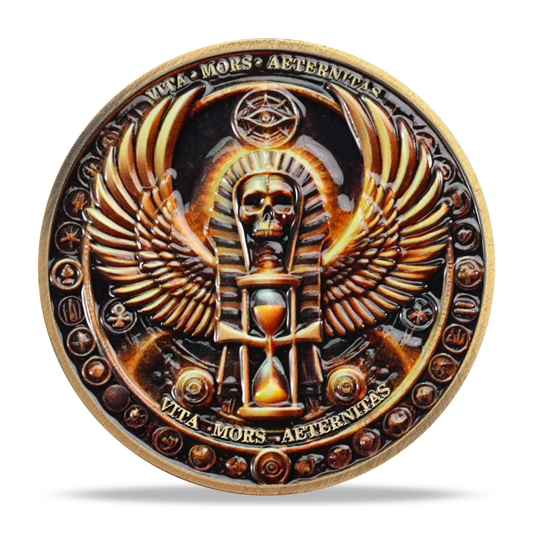 Colorful Anubis Inspirational Symbol of Protection Religious Coin mysite