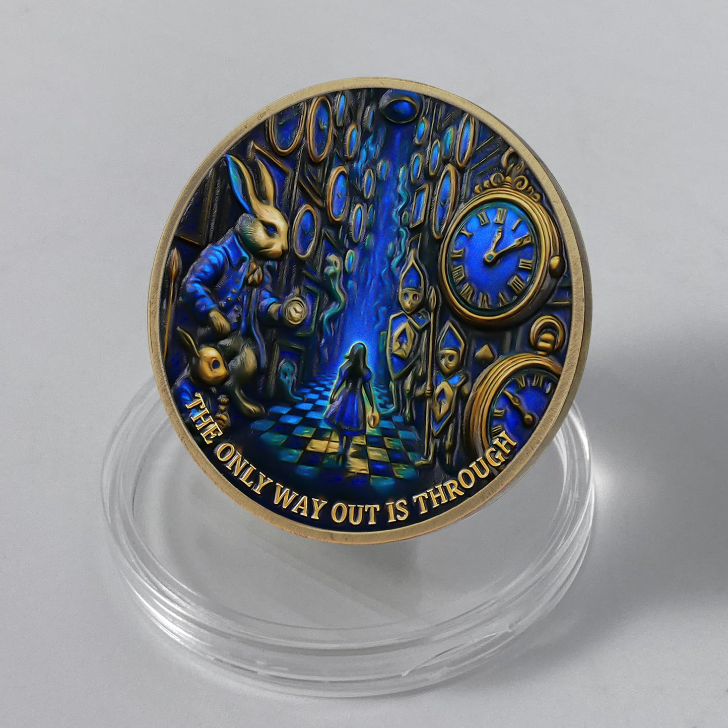 Memento Mori Coin Gothic Skull and Clock Token with Quote, Inspirational Pocket Coin mysite