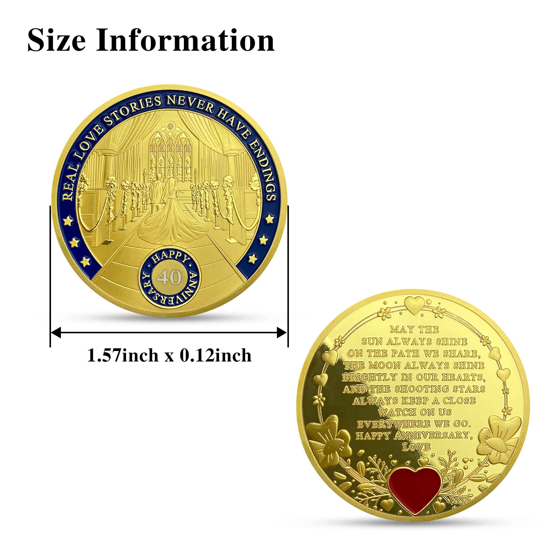 40th-60th Anniversary Couple Wedding Ceremony Keepsake Coin mysite