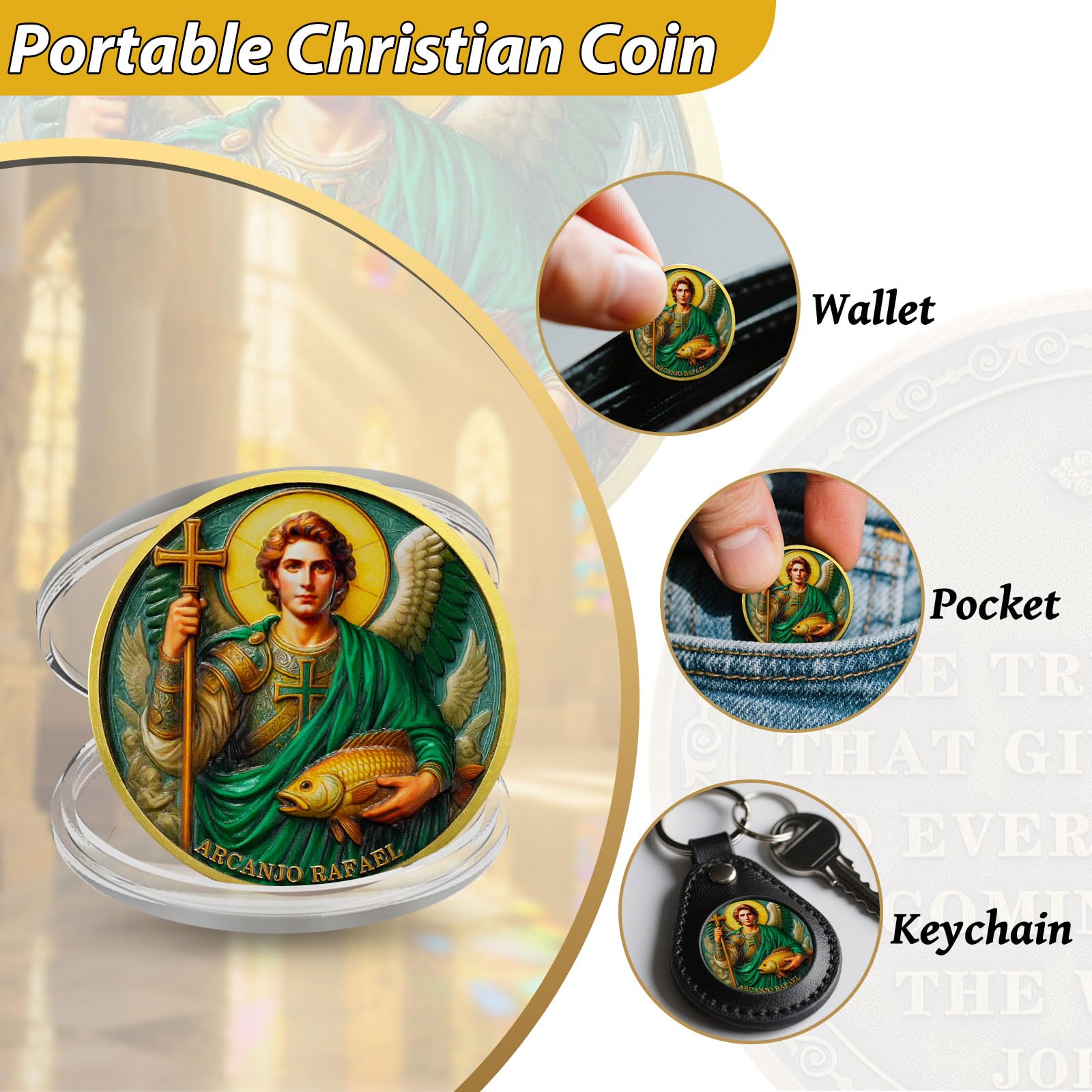 Archangel Raphael Healing Prayer Christian Challenge Coins mysite