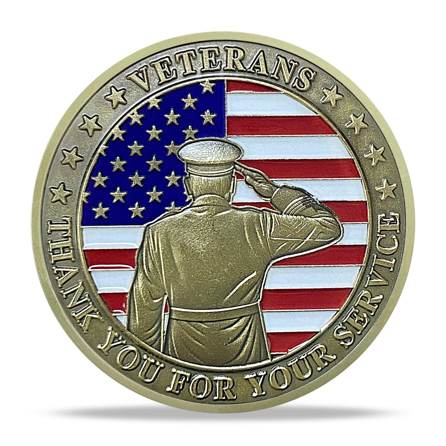 Battlefield and Rifle-wielding Patriotic Military Veterans Challenge Coin mysite