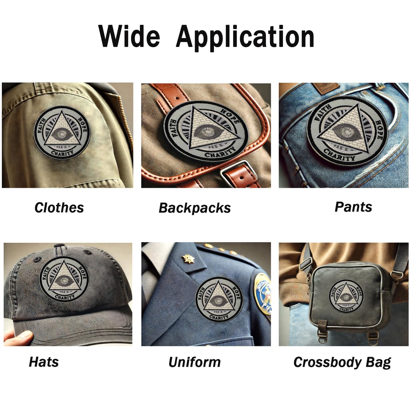 All-Seeing Eye Hook and Loop Patch Freemason Embroidered Patch mysite