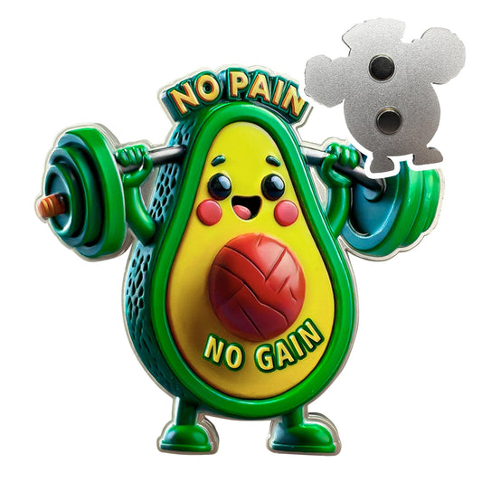 Cute No Pain No Gain Fridge Magnets mysite