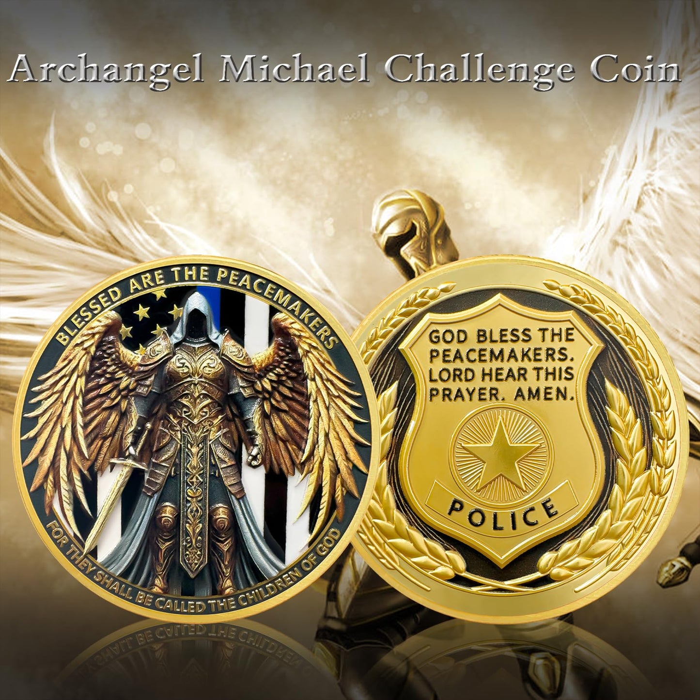 Archangel Michael Blessed Peacemakers Saint Michael Police Officers Prayer Coin mysite