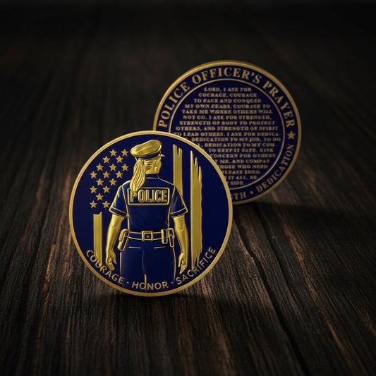 Female Police Officer's Back View Challenge Coin mysite