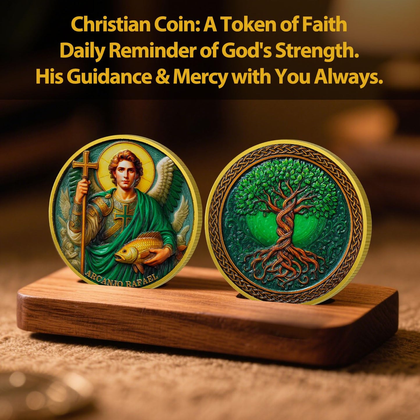 Archangel Raphael Healing Prayer Christian Challenge Coins mysite