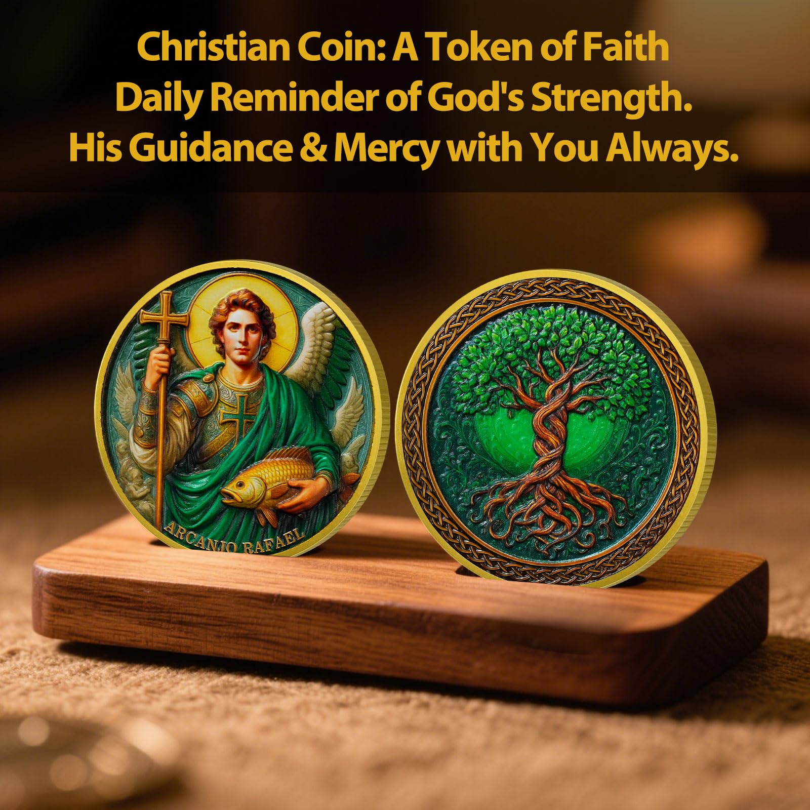 Archangel Raphael Healing Prayer Christian Challenge Coins mysite