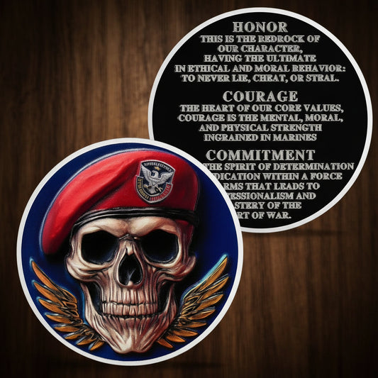 Memento Mori Coin Skull Coin Challenge Coin for Veterans mysite