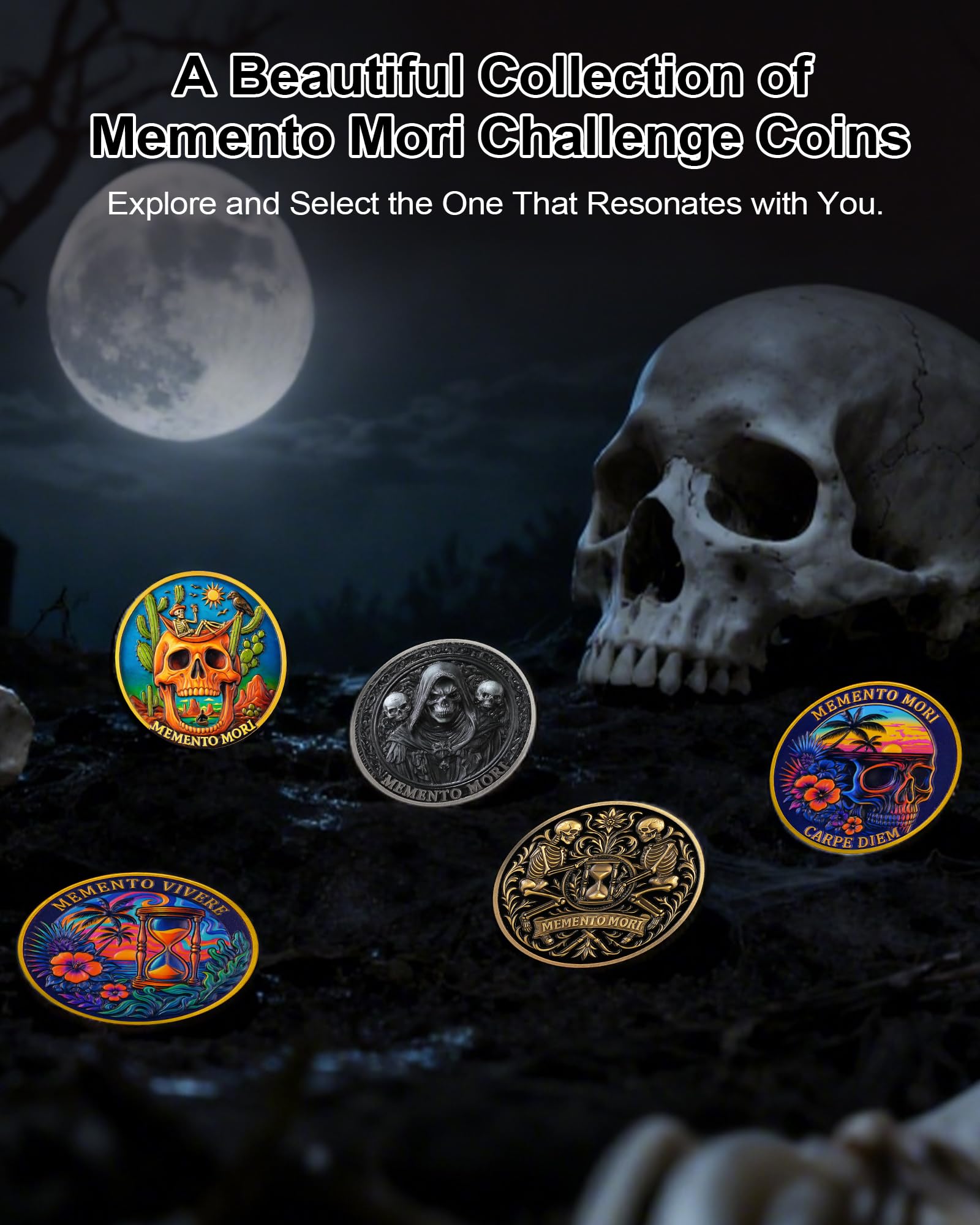 Memento Mori Coin Skull Challenge Coins Carpe Diem Coin mysite