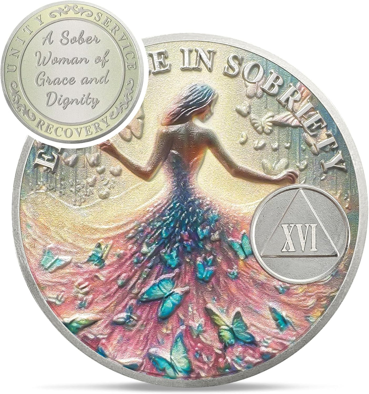 Personalized Sister Power Sobriety Coin – Recovery Gift for Women mysite
