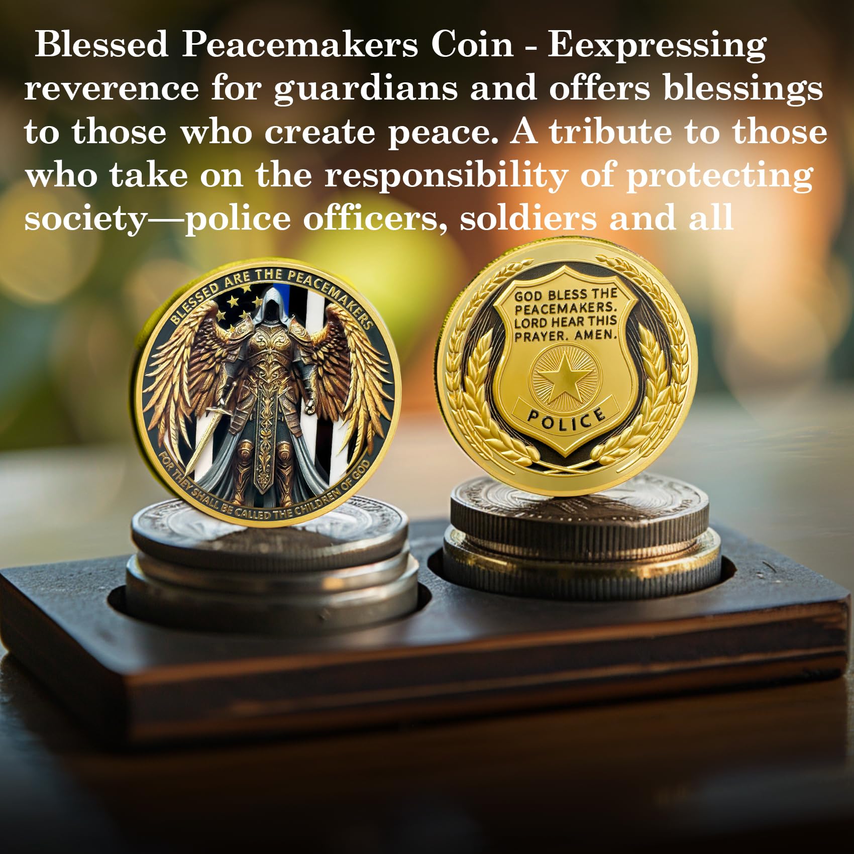 Archangel Michael Blessed Peacemakers Saint Michael Police Officers Prayer Coin mysite