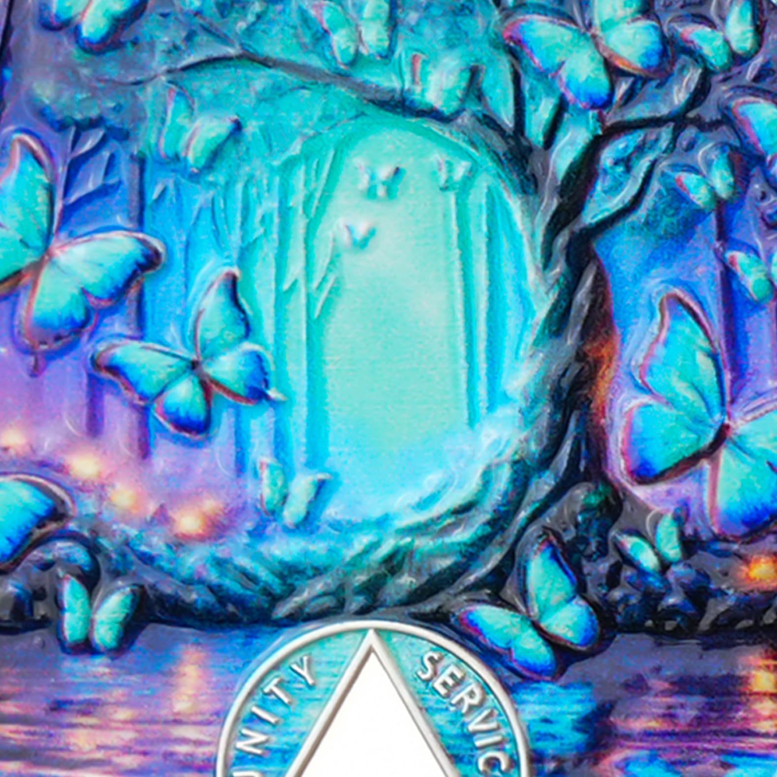 Butterfly Tree Design Serenity Prayer Recovery Coin mysite