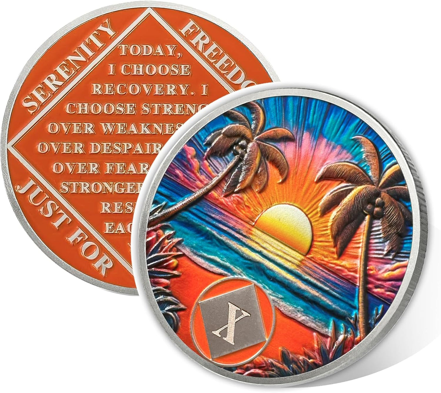Personalized Beach Sunset NA Recovery Coin mysite