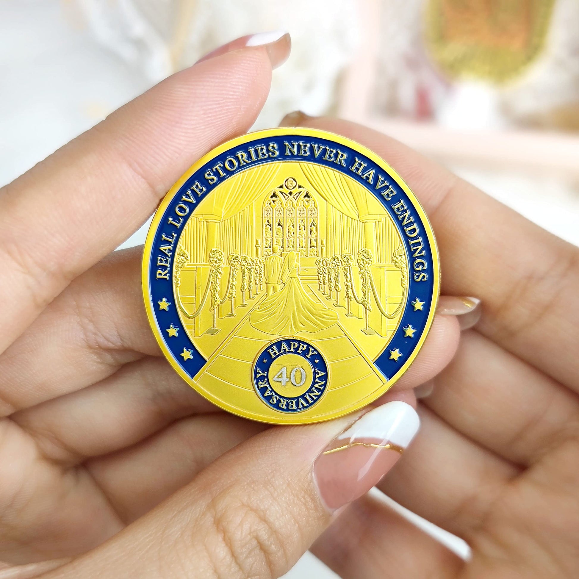 40th-60th Anniversary Couple Wedding Ceremony Keepsake Coin mysite