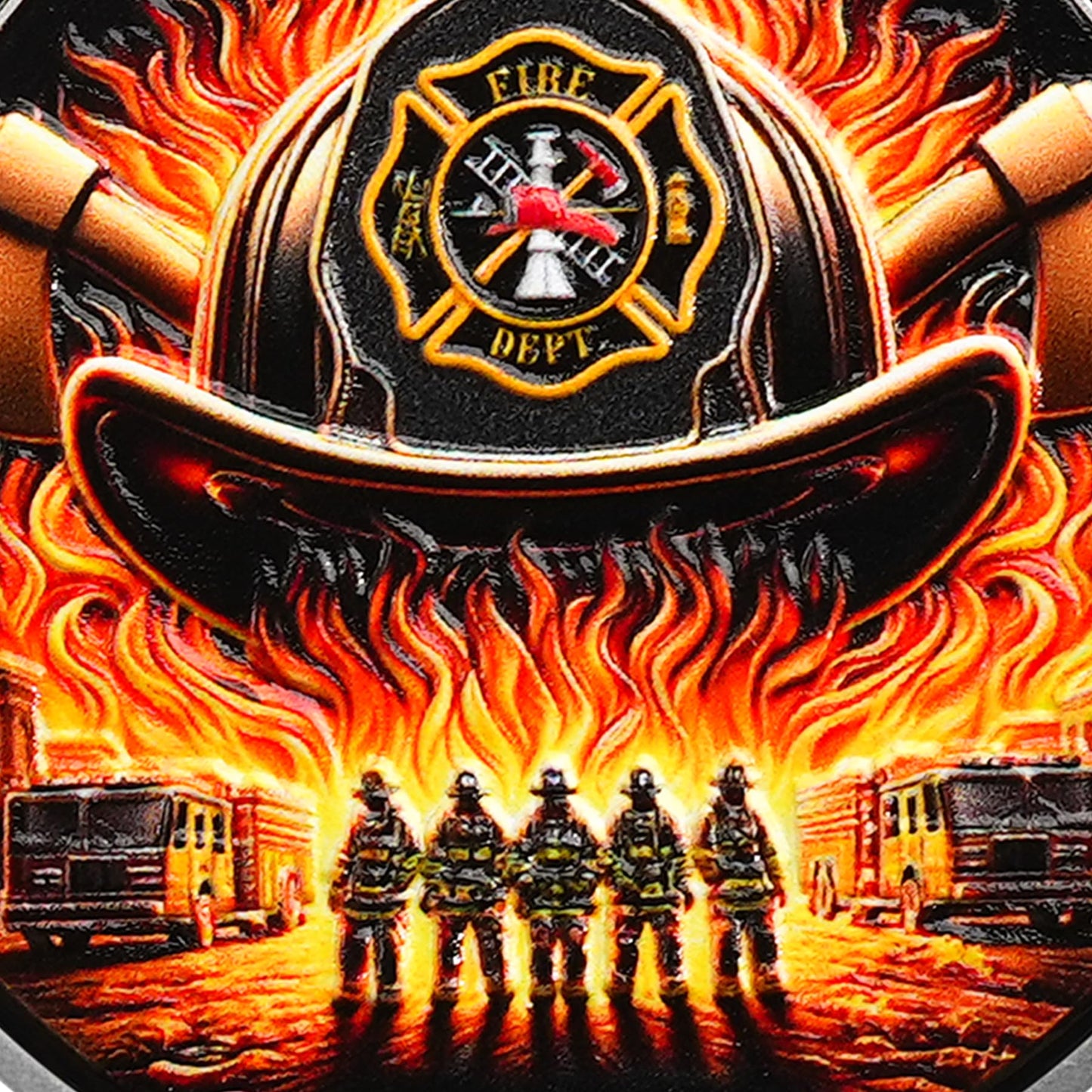 Firefighter Helmet and Double Axe Knight Challenge Coin mysite