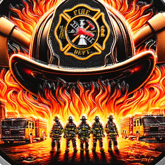 Firefighter Helmet and Double Axe Knight Challenge Coin mysite