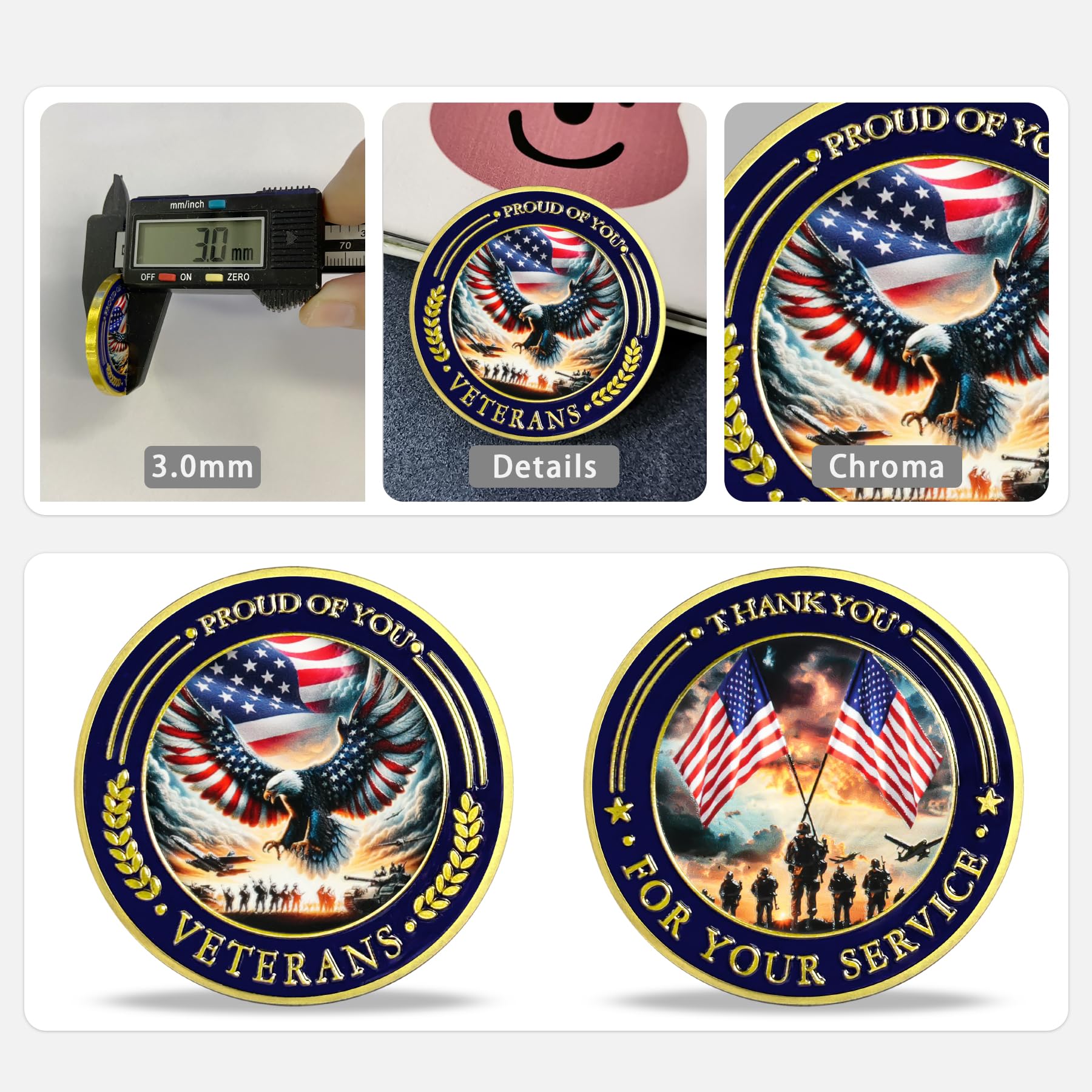 Thank You for Your Service Military Veterans Challenge Coin mysite