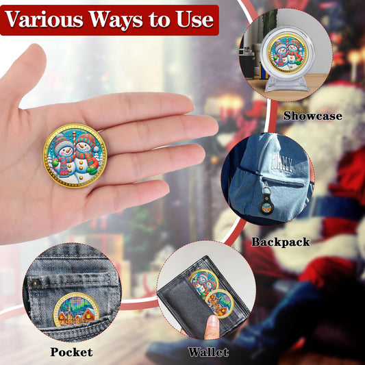 Merry Xmas Challenge Coin Happiness Family Santa Claus Commemorative Coin mysite