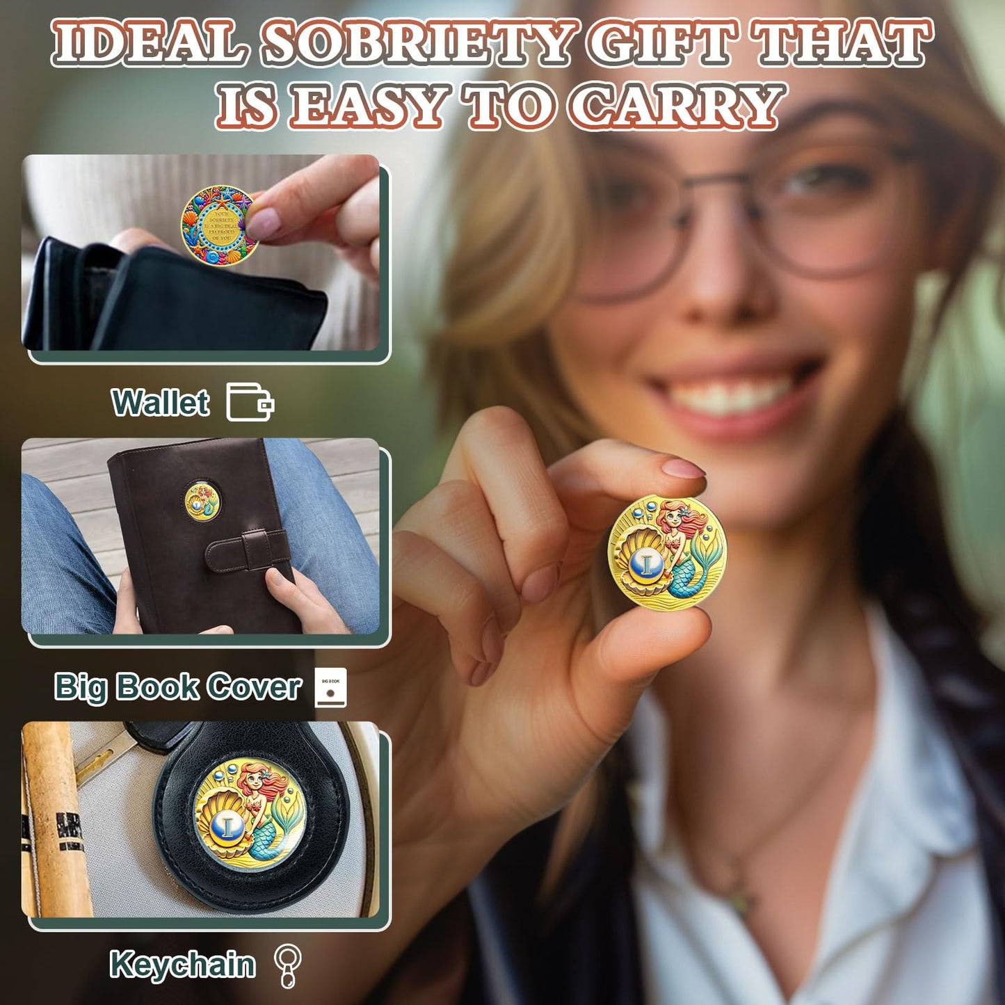 Beauty & Courage Mermaid 1-3 Year Sobriety Coin mysite