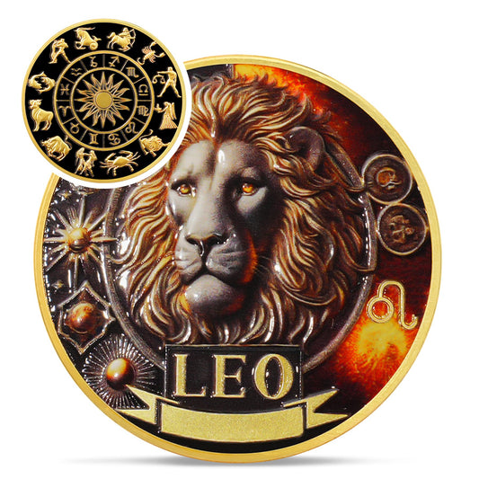 Cool Leo 12 Zodiac Challenge Coin mysite