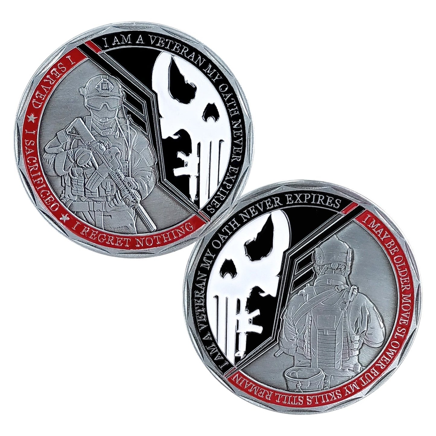 5 Pcs My Oath Never Expires Military Challenge Coin Gift Set mysite